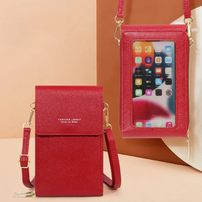 Women Crossbody Shoulder Bags Wallets Touch Screen Phone Purse