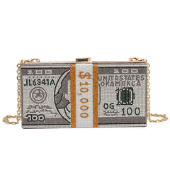 Crystal Chain Bag Diamond Clutch Evening Party Wedding Purses