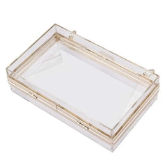 Clear Acrylic Box Crossbody Purse Evening Bag