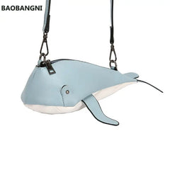 Women Whale Shape Handbag Shoulder Crossbody Bag Satchel Purse
