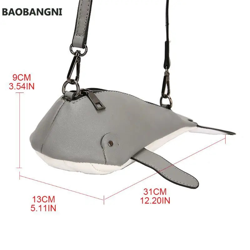 Women Whale Shape Handbag Shoulder Crossbody Bag Satchel Purse