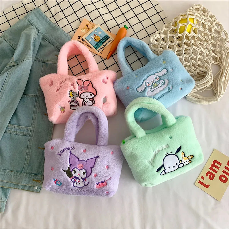 Cartoon Animal Plush Shoulder Bag Girls Small Handbag