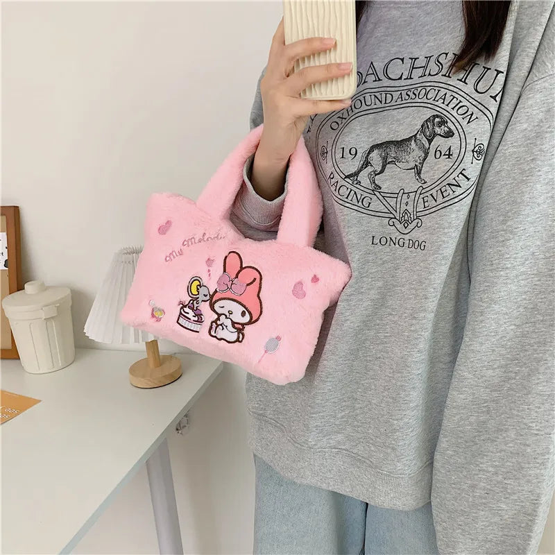 Cartoon Animal Plush Shoulder Bag Girls Small Handbag