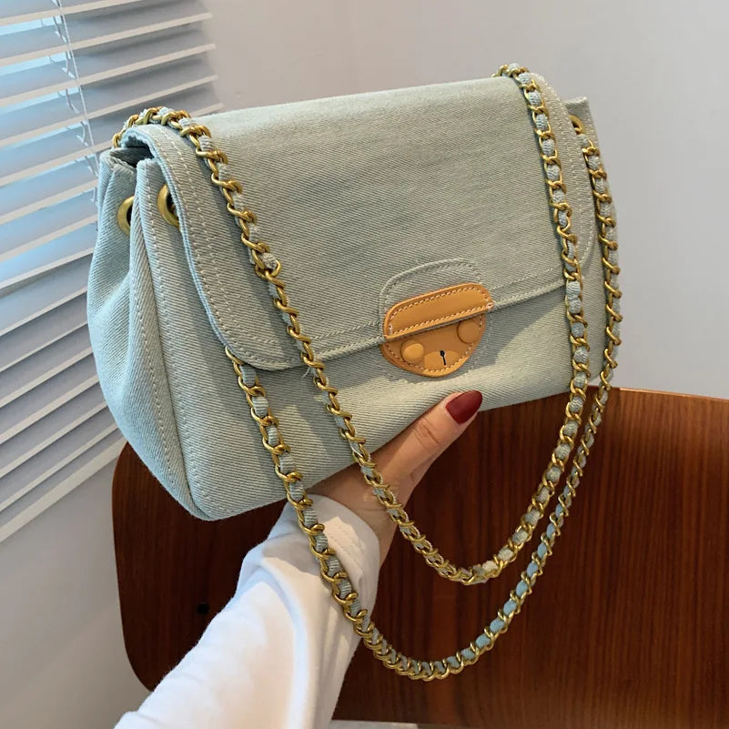 Women Denim Shoulder Bag Canvas Tote Handbags Large Vintage Crossbody Travel