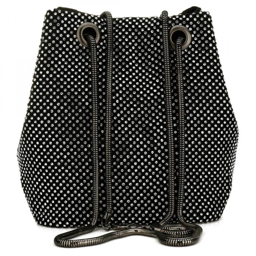 Women Rhinestone Shoulder Bag Diamond Handbag Wedding Clutch Crossbody Purse