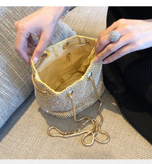 Women Rhinestone Shoulder Bag Diamond Handbag Wedding Clutch Crossbody Purse