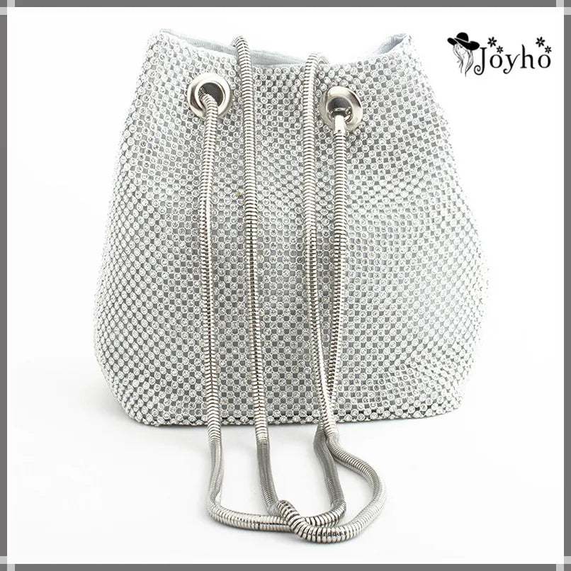 Women Rhinestone Shoulder Bag Diamond Handbag Wedding Clutch Crossbody Purse