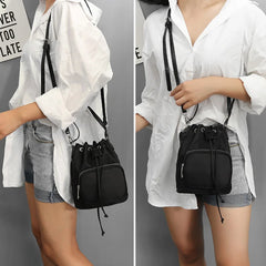 Women Drawstring Shoulder Bag Multifunction Small Travel Bag