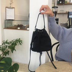 Women Drawstring Shoulder Bag Multifunction Small Travel Bag