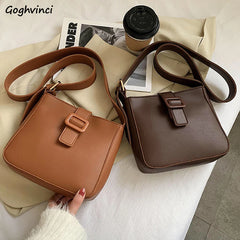 Women Shoulder Bags Solid Square Office Ladies All Match Ins Vintage Young Style