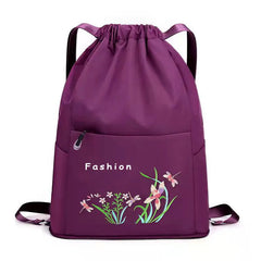 Women Embroidered Print Backpack Waterproof Bag