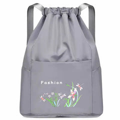 Women Embroidered Print Backpack Foldable Waterproof Bag