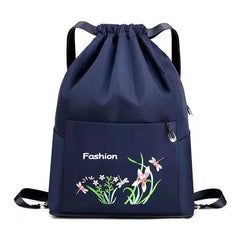 Women Embroidered Print Backpack Foldable Waterproof Bag