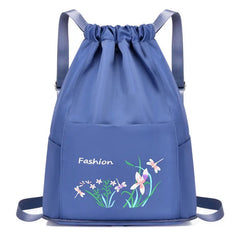 Women Embroidered Print Backpack Foldable Waterproof Bag
