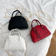 Women Embroidered Shell Bag Lady Mini Ringer Makeup Bag Small Shoulder Bag