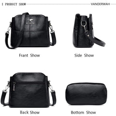 Women Embroidery Tote Bag High Leather Ladies Handbags