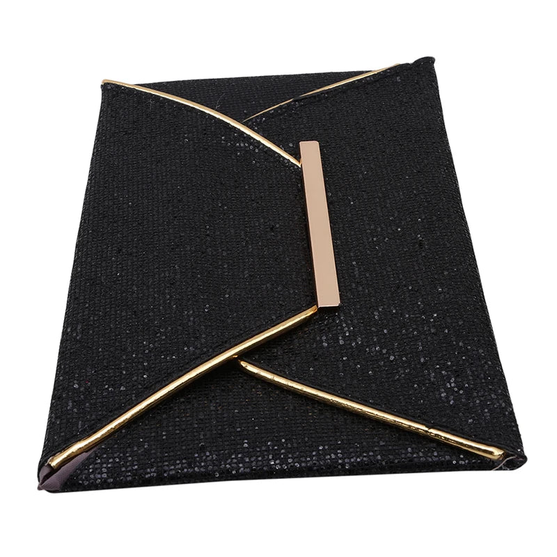 Sparkle Bling Clutch Bag Evening Party Handbag PU Leather Sequin Glitter