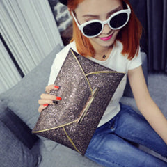 Sparkle Bling Clutch Bag Evening Party Handbag PU Leather Sequin Glitter