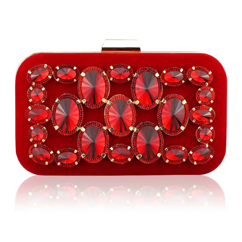 Pink Clutch Crystals Sapphire Diamond Lady Clutch Bag