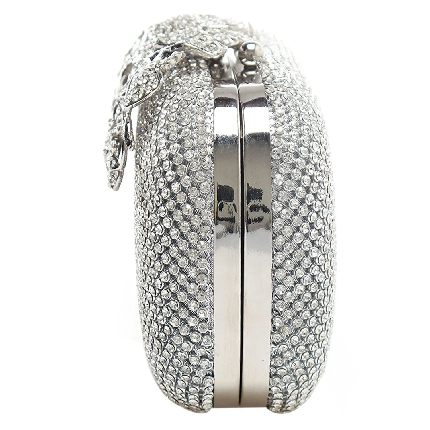 Flower Crystal Clutch Wedding Purse Rhinestones Chain Bag Diamond Shoulder Tote