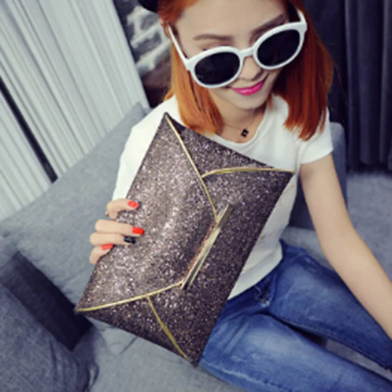 Sequins Envelope Handbag Wedding Clutches Purses