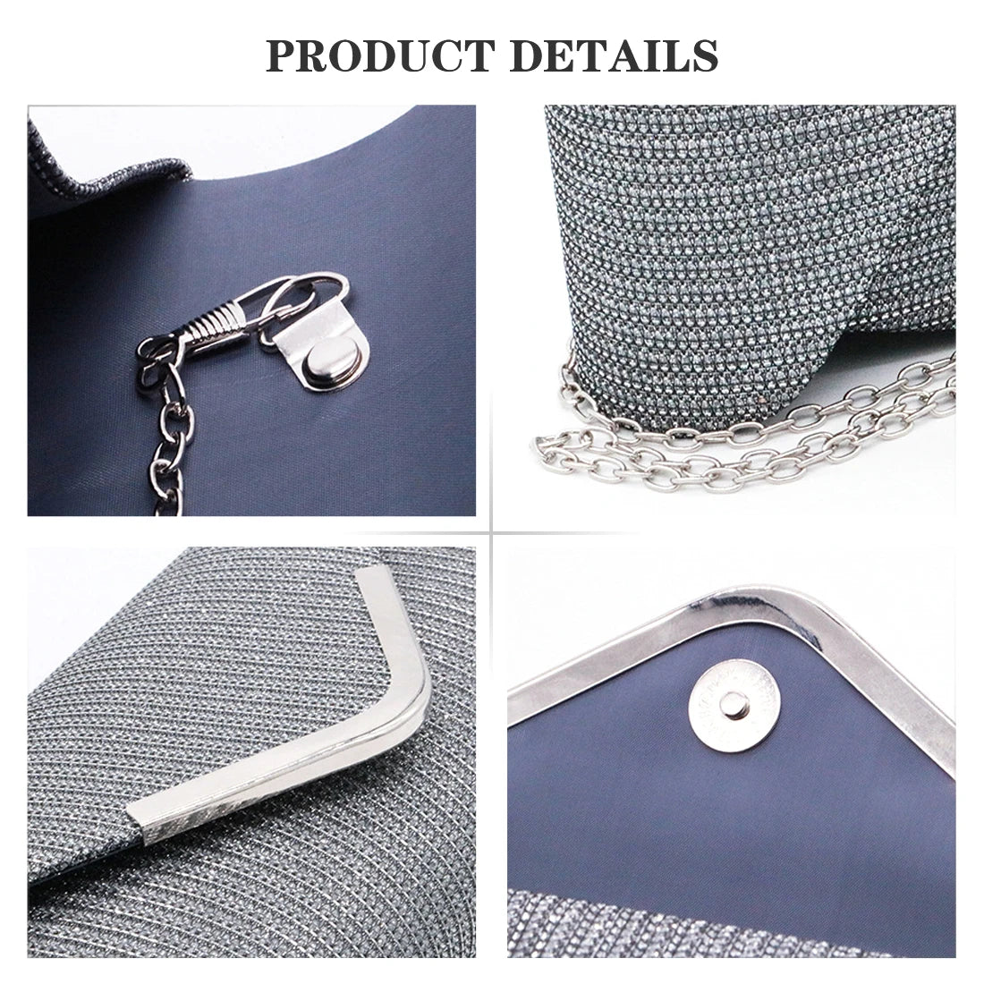 Women Evening Clutch Diamond Rhinestone Crystal Wallet Wedding Purse
