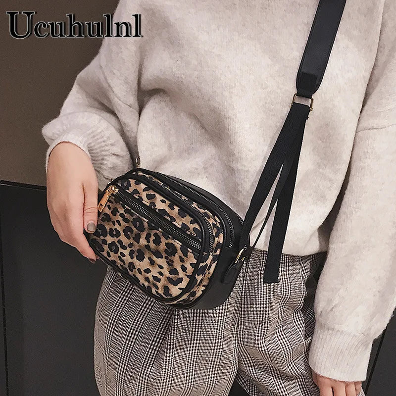 Leopard Mini Bag Crossbody Small Handbag Women's Shoulder Messenger