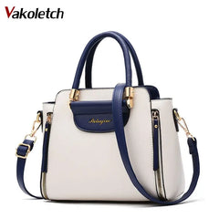 Women's Panelled Solid Shoulder Bags Small PU Leather Handbags