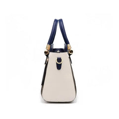 Women's Panelled Solid Shoulder Bags Small PU Leather Handbags