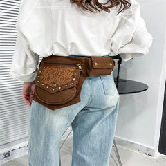 Vintage Women's Fanny Pack Shoulder Bag Large Hip Sack
