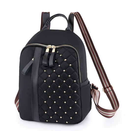 Rivet Oxford Cloth Backpack Waterproof Large Capacity Travel Bag
