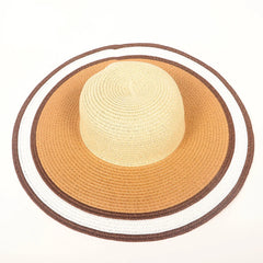 Boho Style Beach Bag & Vacation Hat Set, Straw Summer Tote