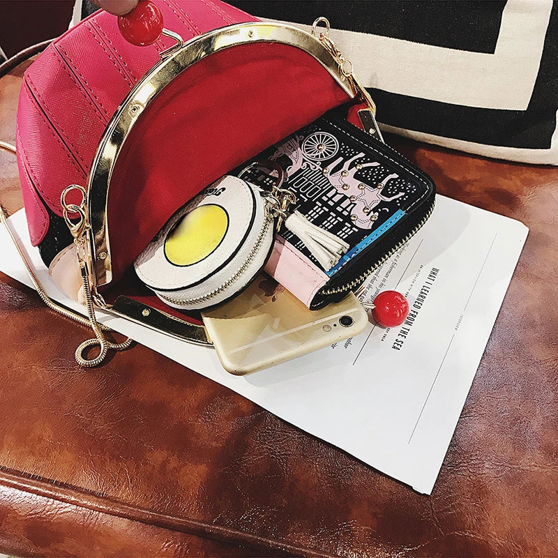Women Cakes Shape Diamond Small Wallet Ladies Shoulder Bag