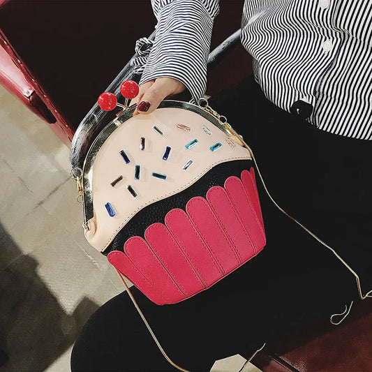 Women Cakes Shape Diamond Small Wallet Ladies Shoulder Bag