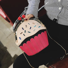 Women Cakes Shape Diamond Small Wallet Ladies Shoulder Bag