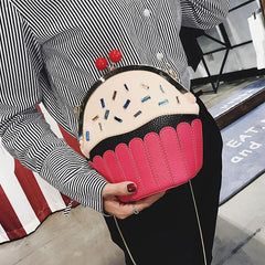 Women Cakes Shape Diamond Small Wallet Ladies Shoulder Bag