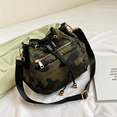Women Camouflage Waterproof Nylon Shoulder Bag Crossbody Bag