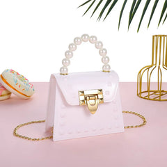 Colorful Jelly Bag with Chain Strap and Beading