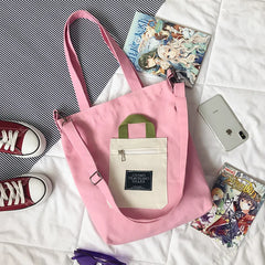 Women Canvas Bag Japan Korea Girls School Book Shoulder Messenger