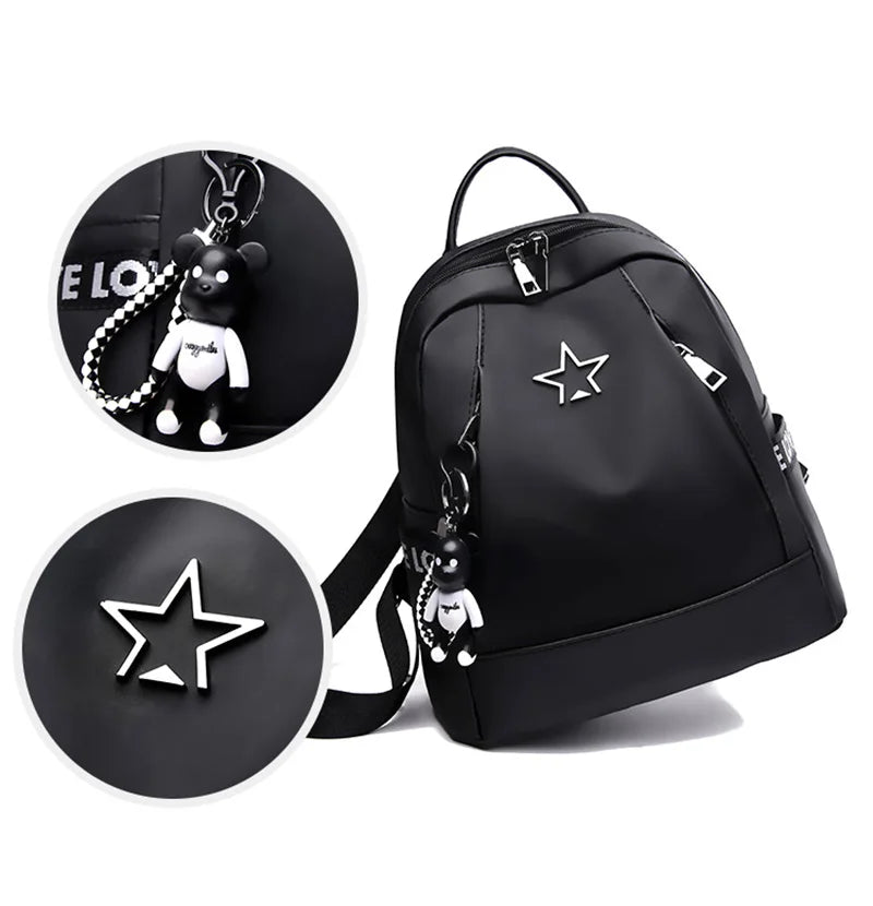 Women Casual Travel Backpack Female Multi-Function Oxford Cloth Shoulder Bag