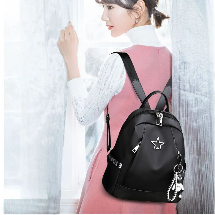 Women Casual Travel Backpack Female Multi-Function Oxford Cloth Shoulder Bag
