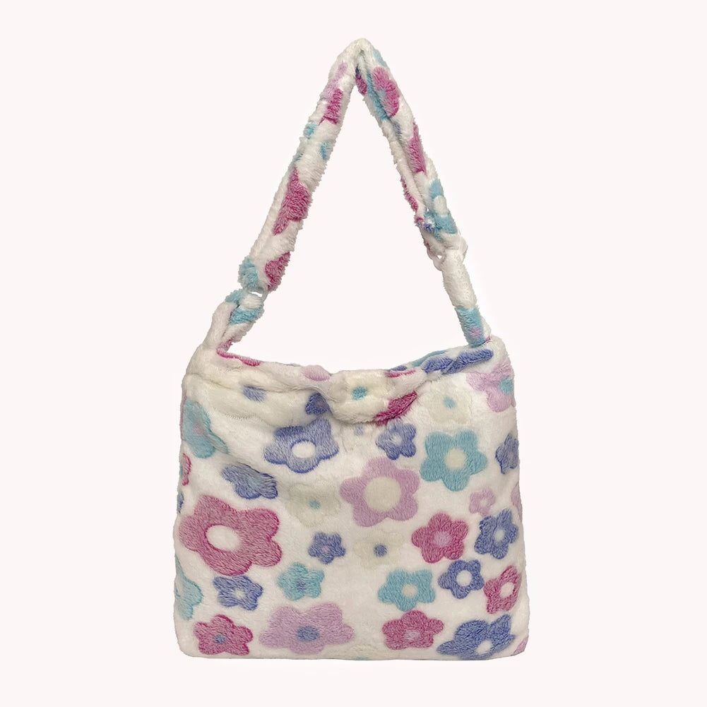 Floral Print Messenger Bag Crossbody Purse School Bag
