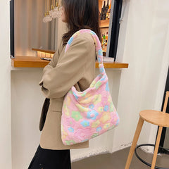 Floral Print Messenger Bag Crossbody Purse School Bag