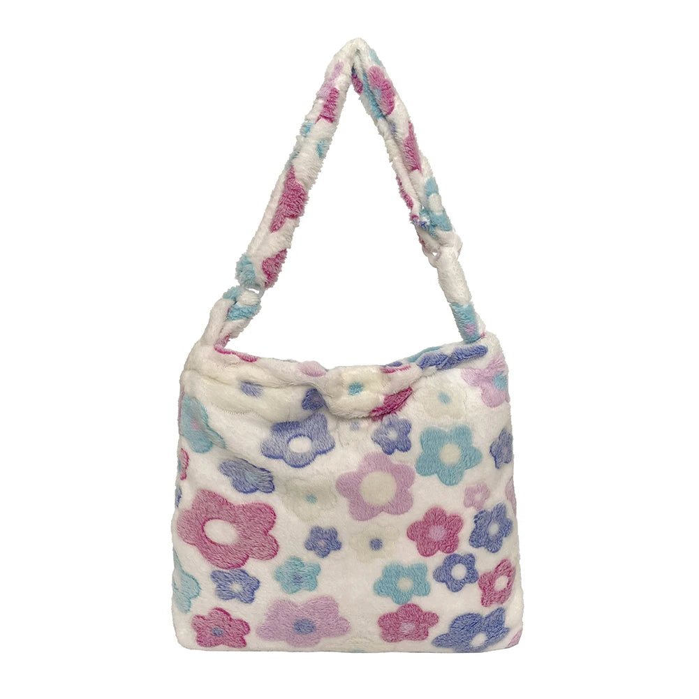 Floral Print Messenger Bag Crossbody Purse School Bag