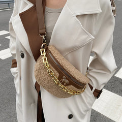 Women Fanny Packs Chest Bag Chain Handbag Shoulder Bag