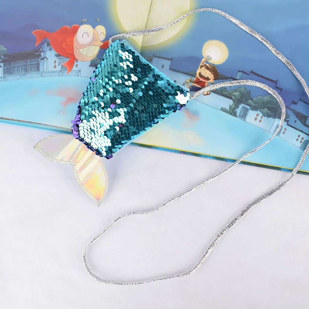 Double Sided Sequin Purse Shoulder Wallet Mini Bag