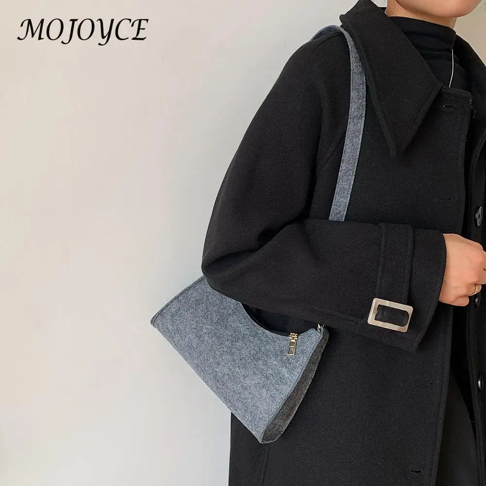 Women Solid Shoulder Bag Lady All-Match Messenger Bag