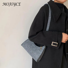 Women Solid Shoulder Bag Lady All-Match Messenger Bag
