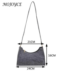 Women Solid Shoulder Bag Lady All-Match Messenger Bag