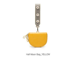 Women Handbag PU Mini Half Moon Messenger Bag